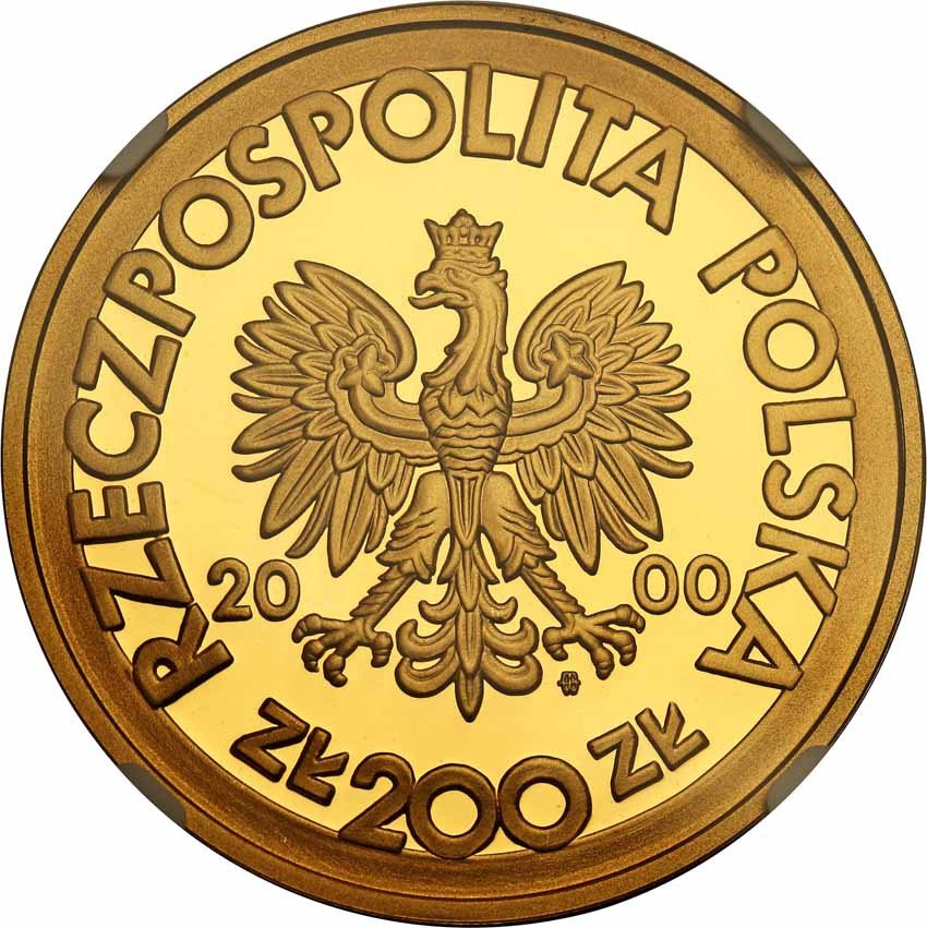 III RP. 200 złotych 2000 Solidarność NGC PF69 ULTRA CAMEO